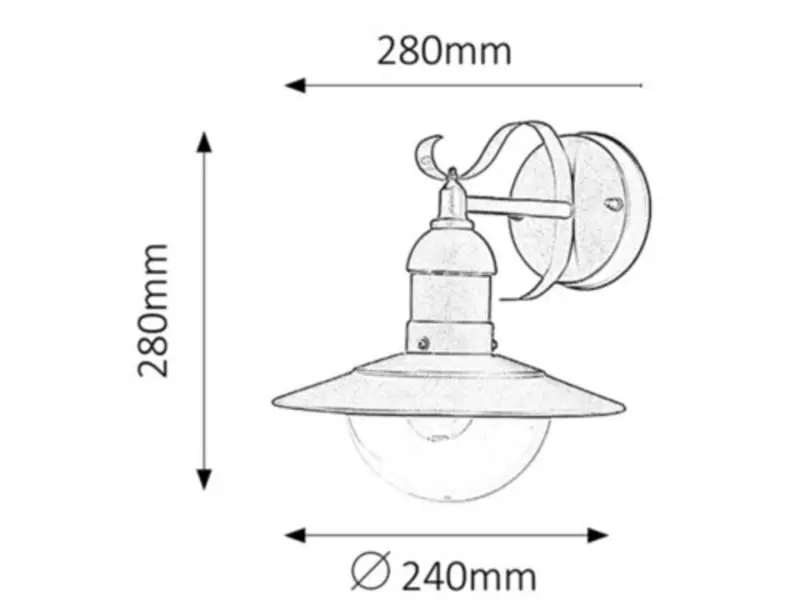 Záhradné svietidlo Rabalux 8681 1x60W E27 230V IP44